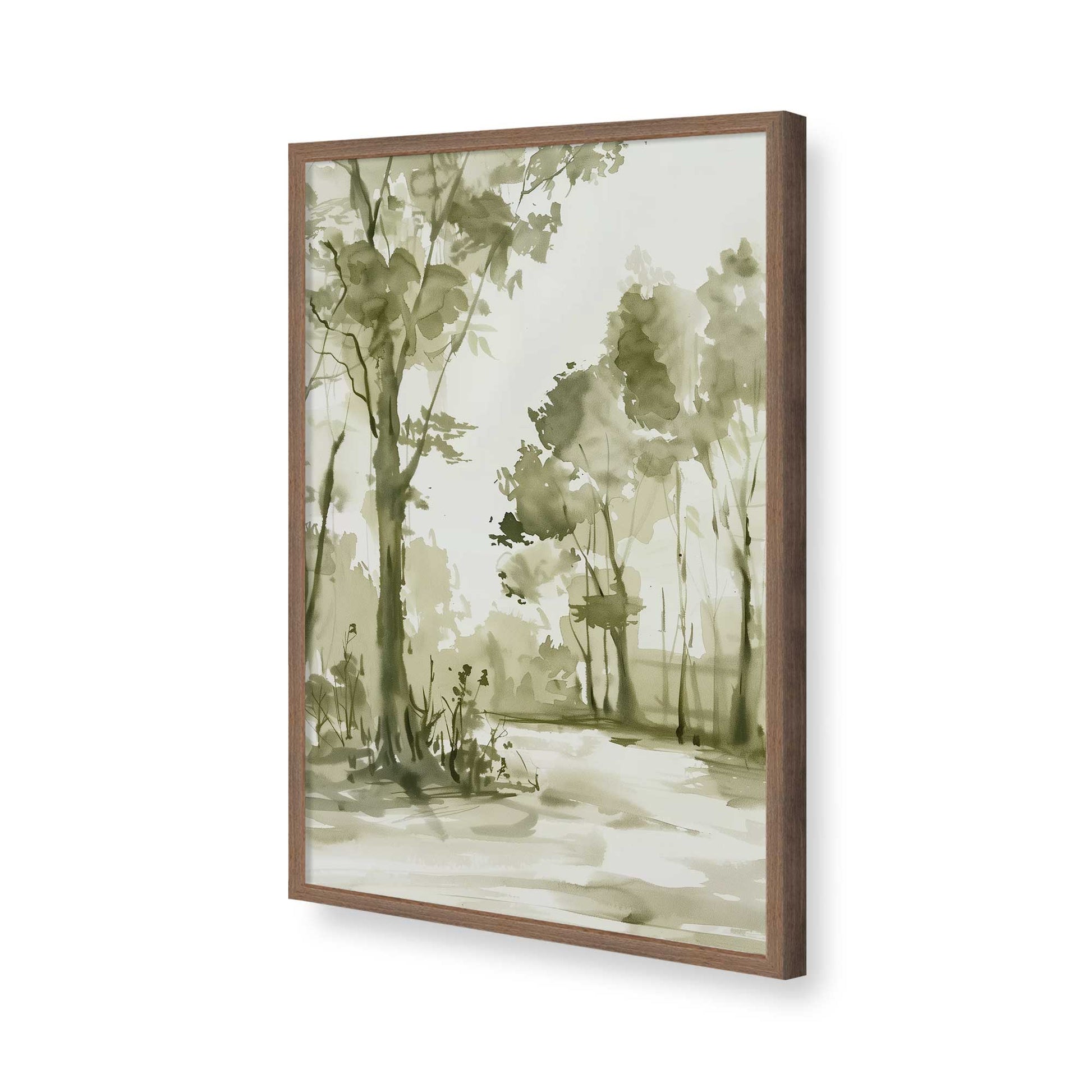 [Color:Walnut], Picture of art in a Walnut frame of the corner
