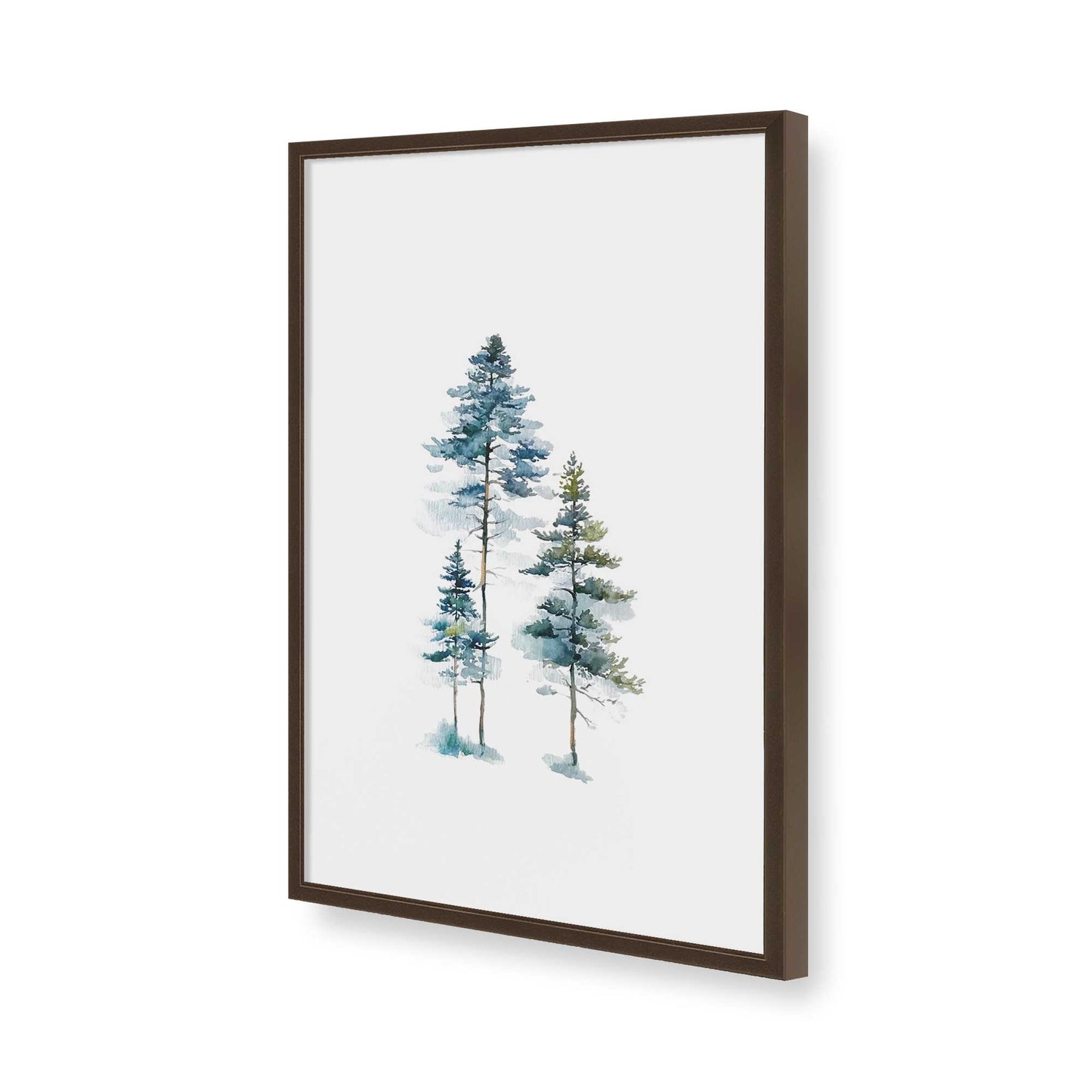 [Color:Brown], Picture of art in a Brown frame of the corner