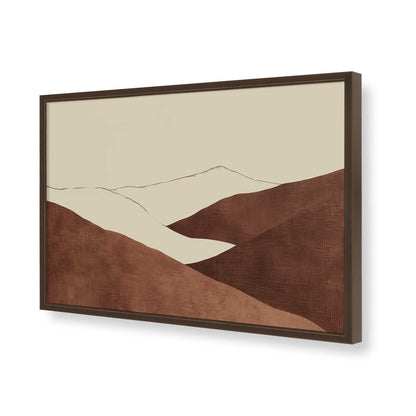 [Color:Brown], Picture of art in a Brown frame of the corner