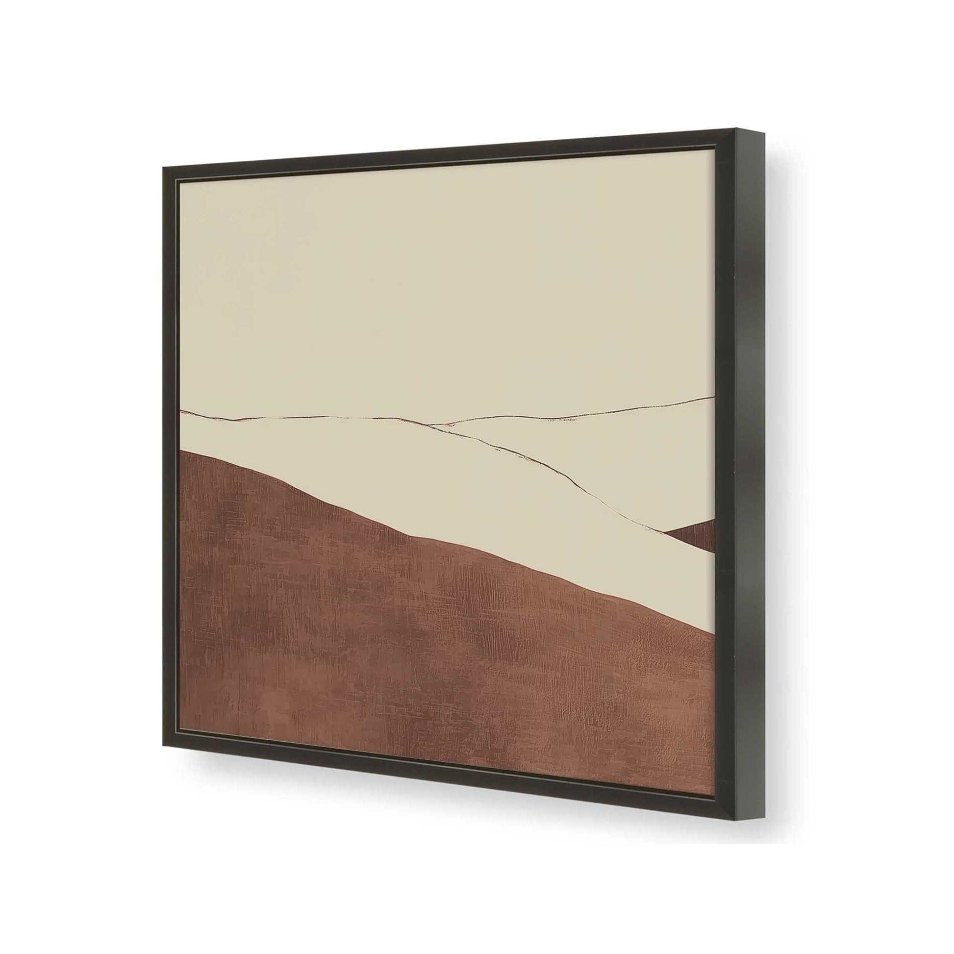 [Color:Satin Black], Picture of art in a Satin Black frame of the corner