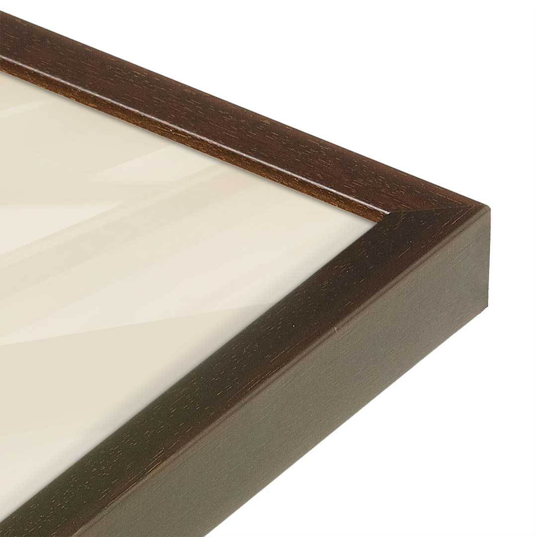 [Color:Espresso], Picture of art in a Espresso frame at an angle
