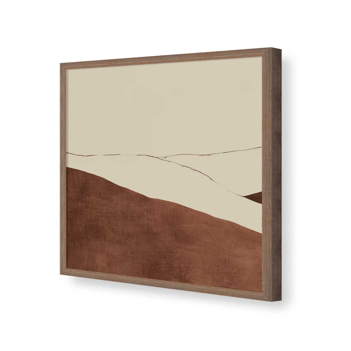 [Color:Walnut], Picture of art in a Walnut frame of the corner
