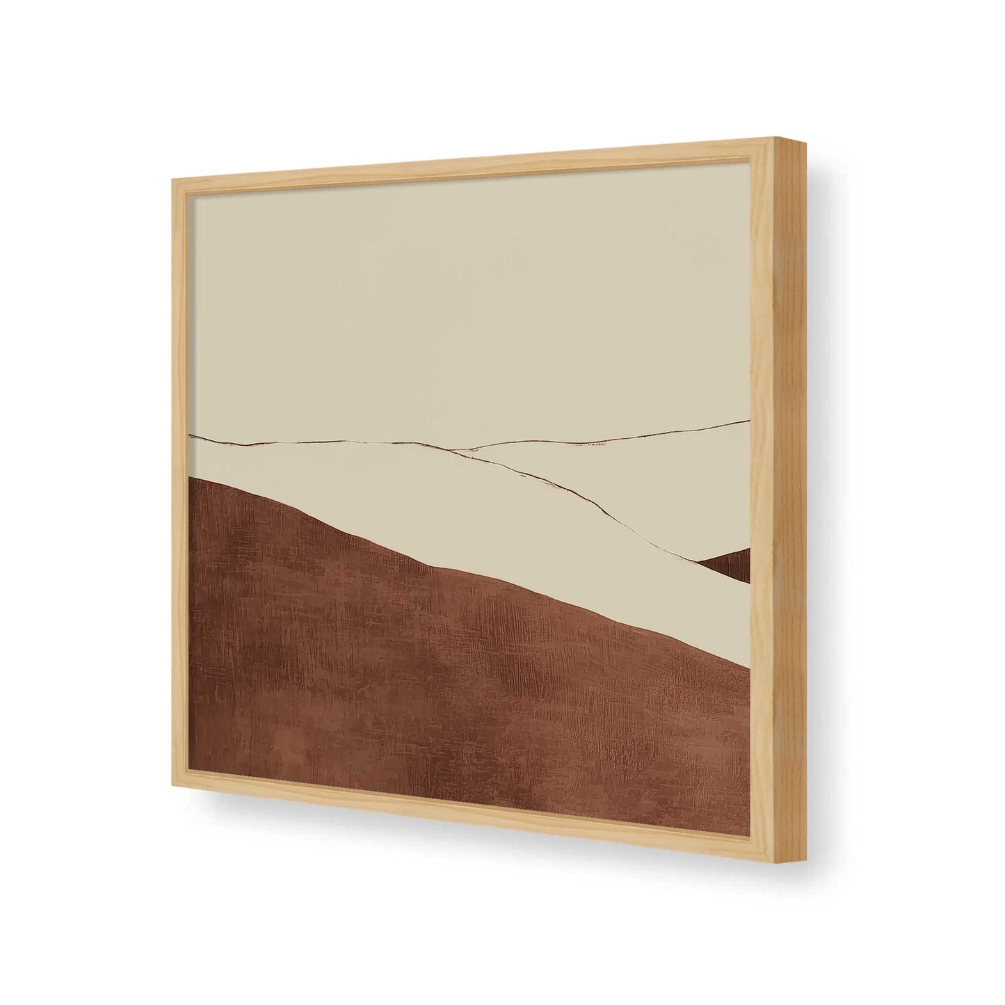[Color:American Maple], Picture of art in a American Maple frame of the corner