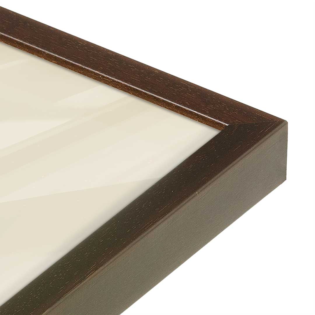 [Color:Espresso], Picture of art in a Espresso frame at an angle