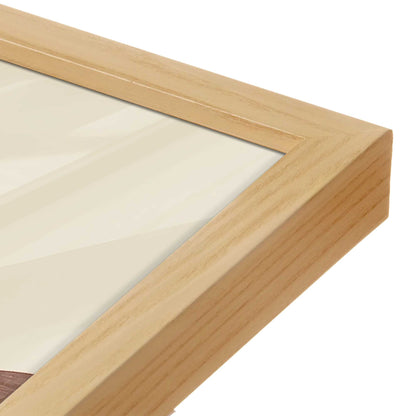 [Color:American Maple], Picture of art in a American Maple frame at an angle