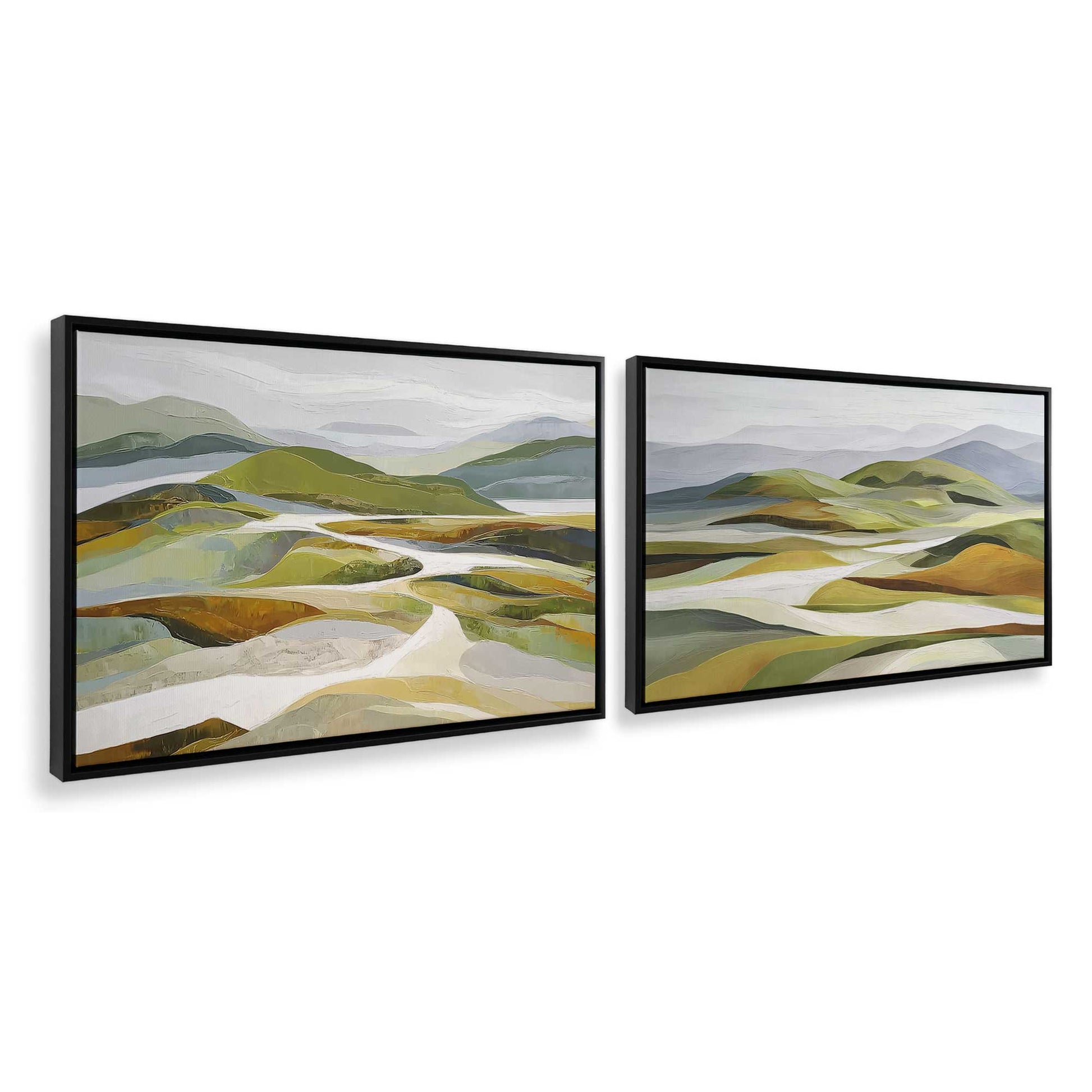 [Color:Satin Black], Picture of art in a Satin Black frame at an angle