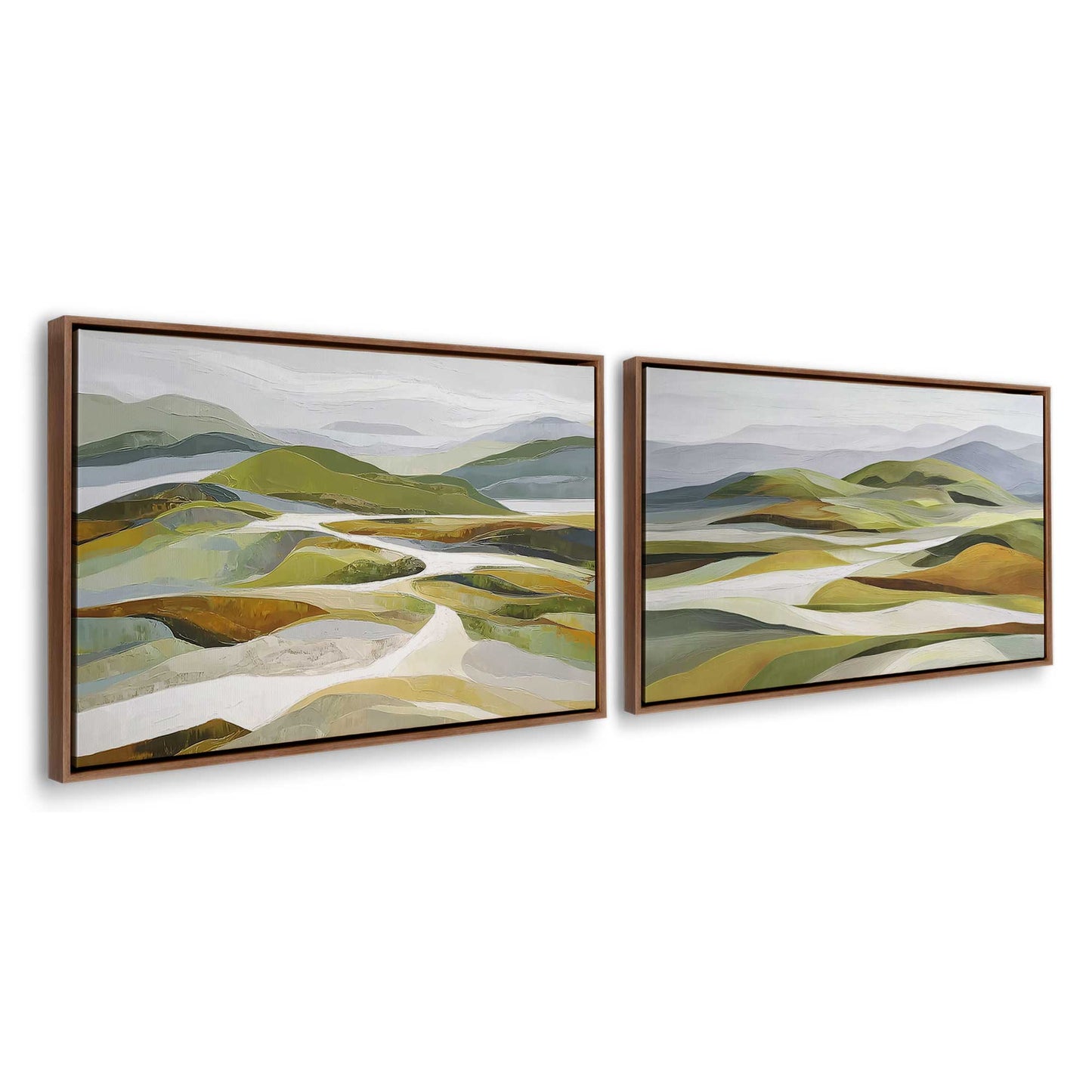[Color:Walnut], Picture of art in a Walnut frame at an angle