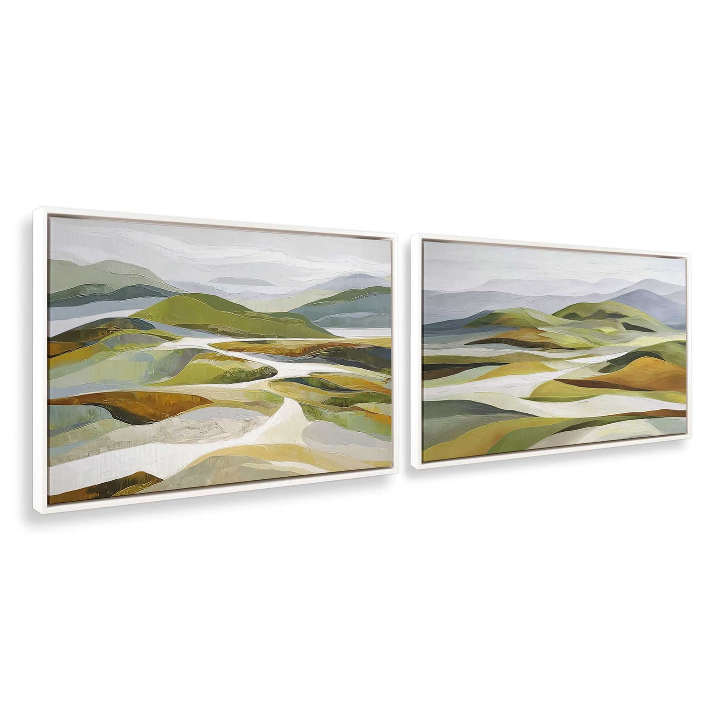 [Color:Opaque White], Picture of art in a White frame at an angle