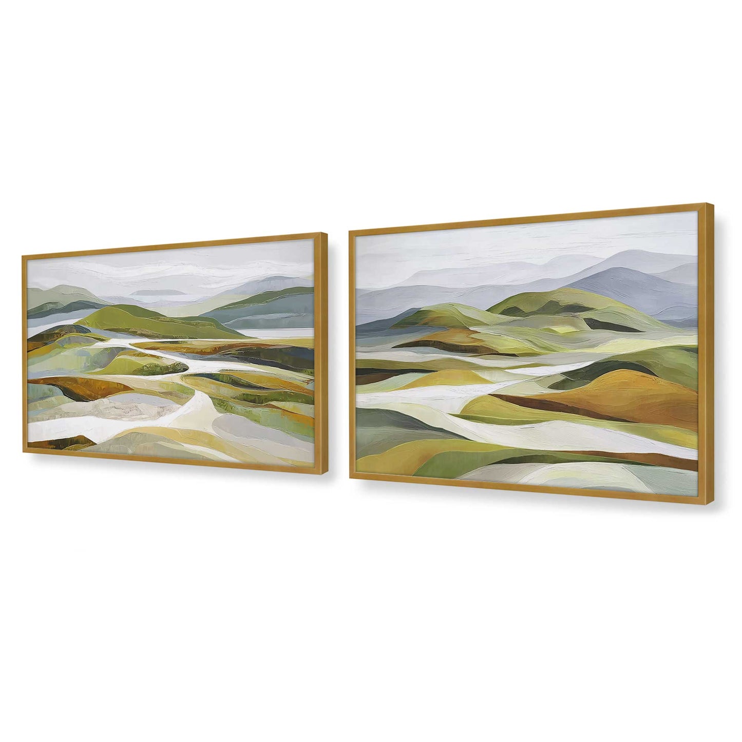 [Color:Polished Gold], Picture of art in a Polished Gold frame at an angle