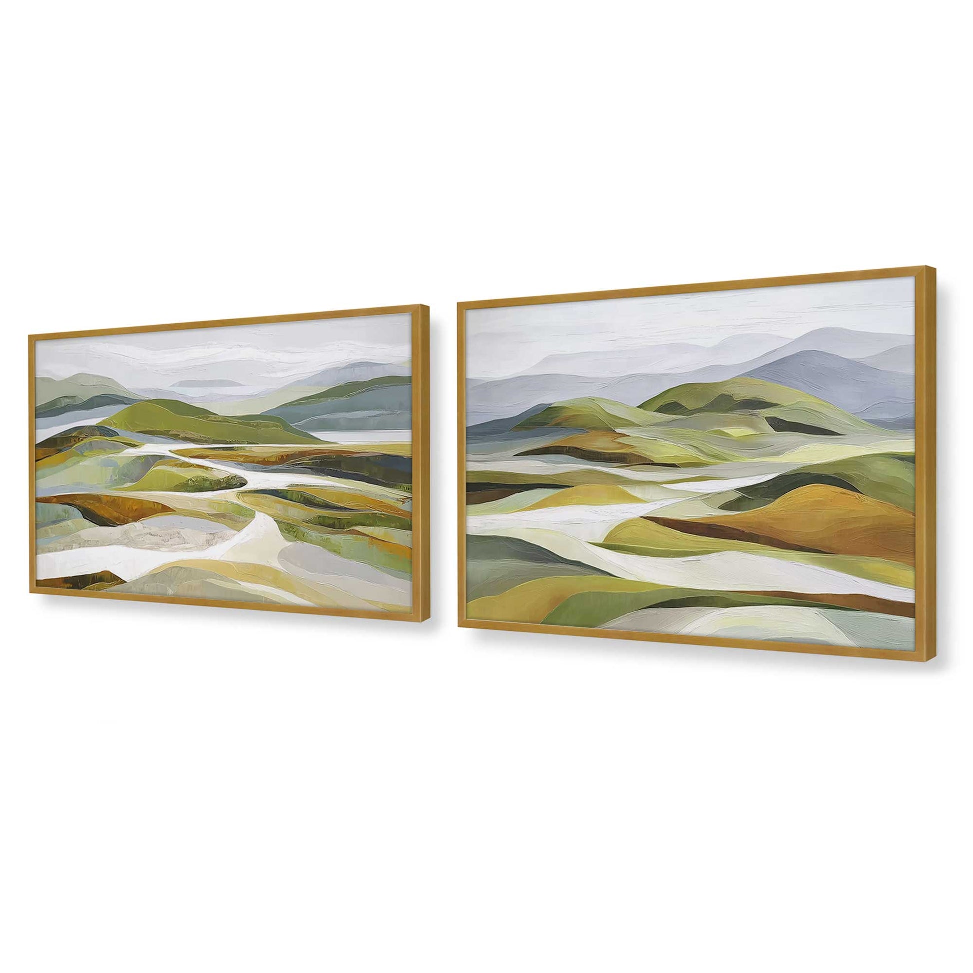 [Color:Polished Gold], Picture of art in a Polished Gold frame at an angle