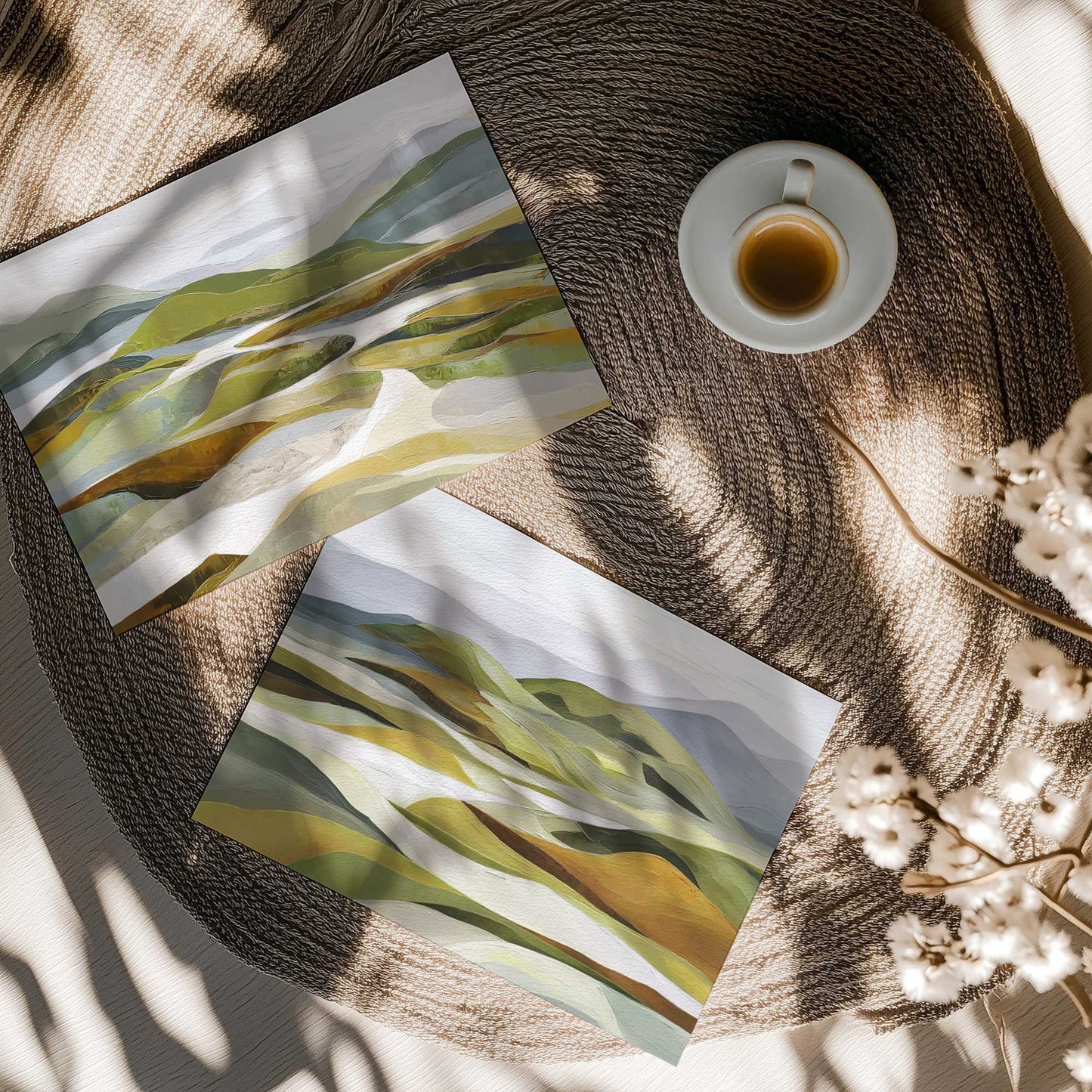 [color:Rolled Print], Picture in a room
