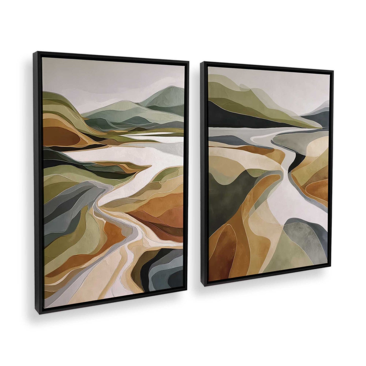 [Color:Satin Black], Picture of art in a Satin Black frame at an angle
