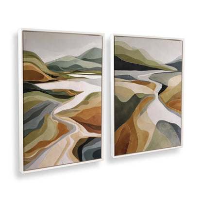 [Color:Opaque White], Picture of art in a White frame at an angle