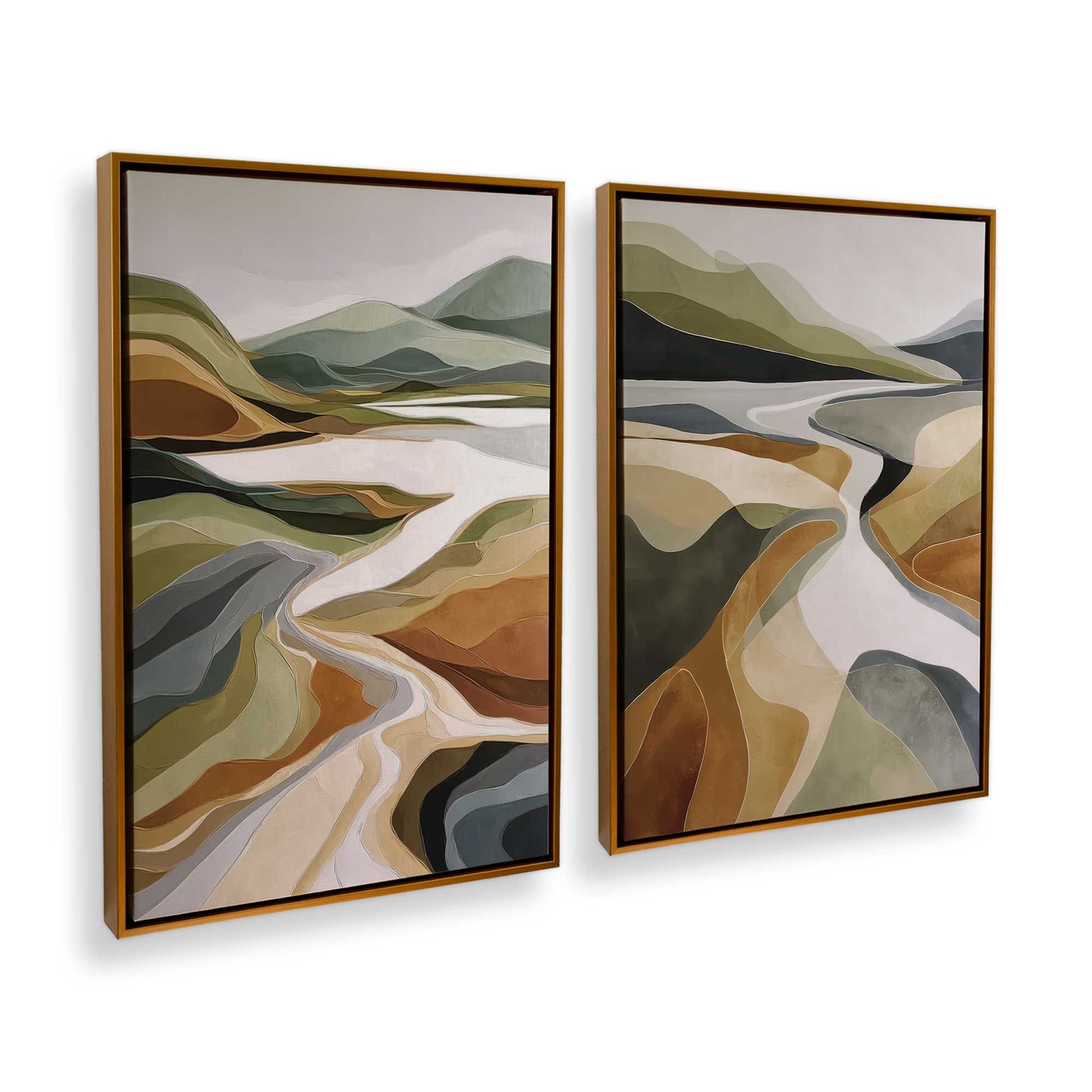 [Color:Polished Gold], Picture of art in a Polished Gold frame at an angle