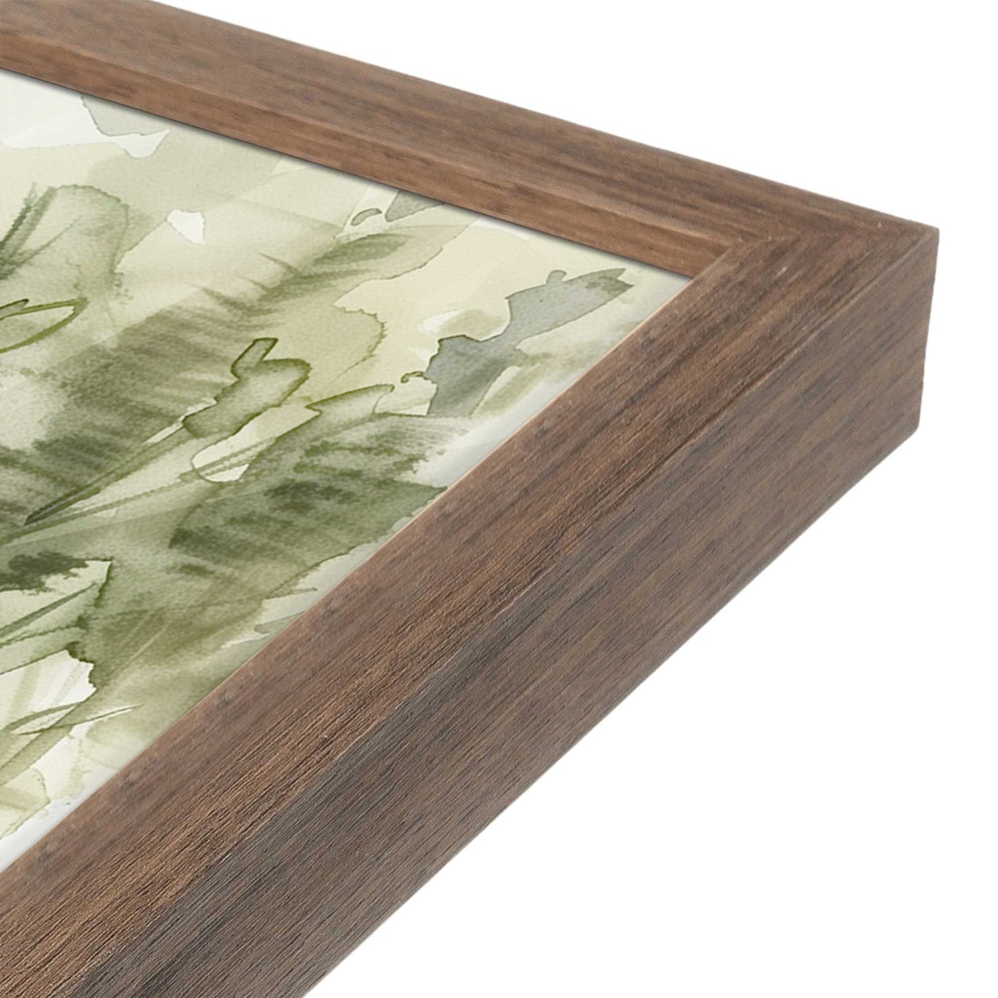 [Color:Walnut], Picture of art in a Walnut frame of the corner
