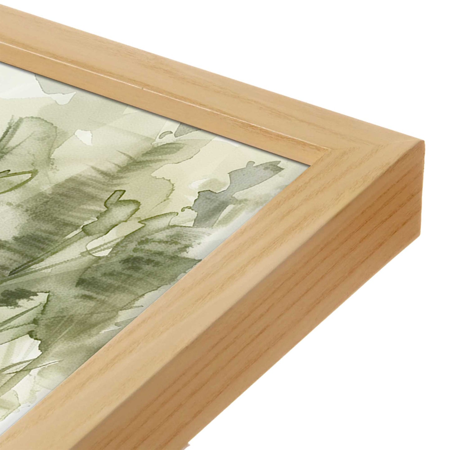 [Color:American Maple], Picture of art in a American Maple frame of the corner