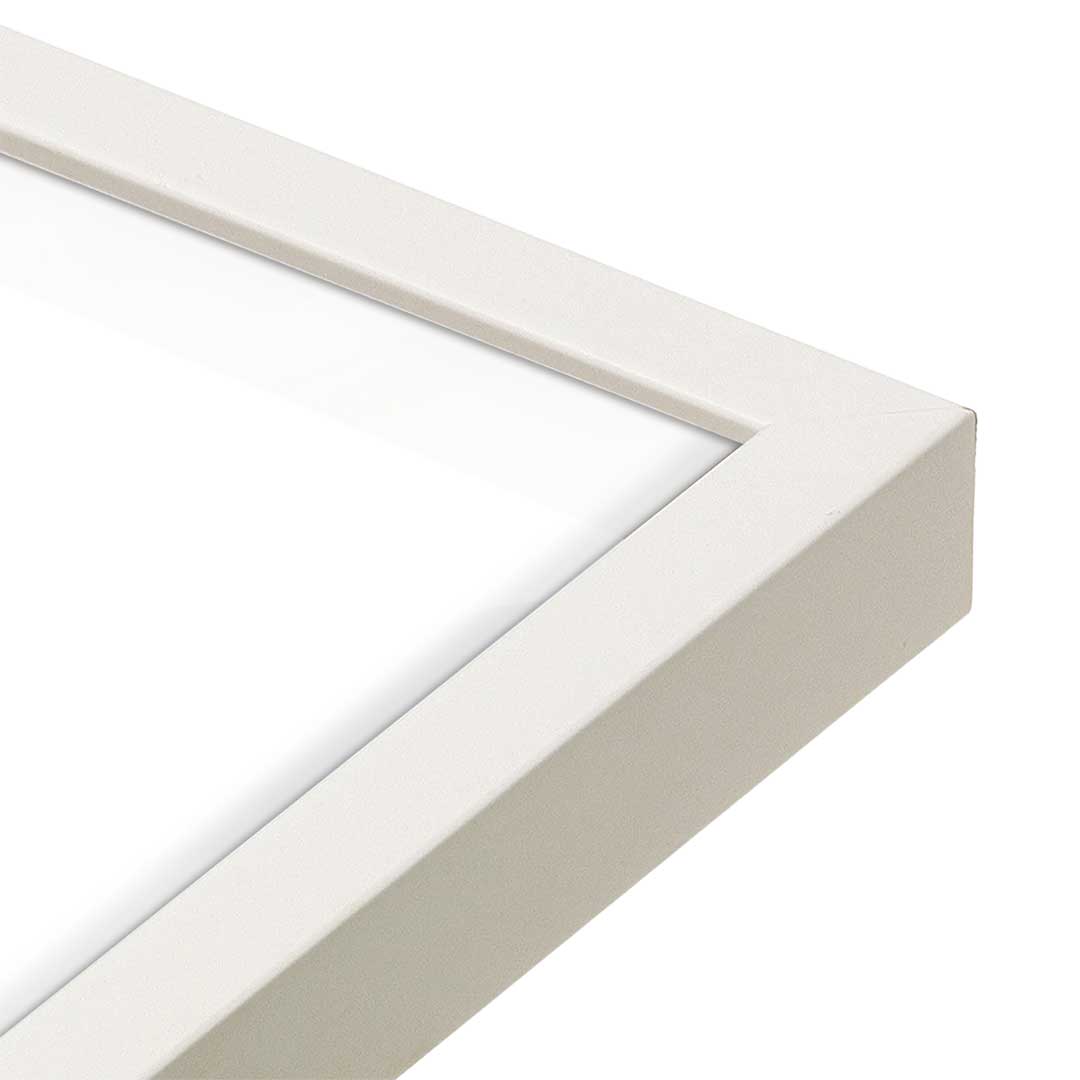 [Color:Opaque White], Picture of art in an Opaque White frame of the corner