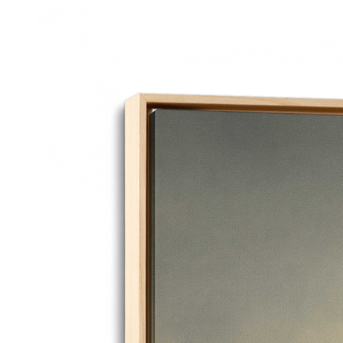 [Color:American Maple], Picture of art in a American Maple frame at an angle