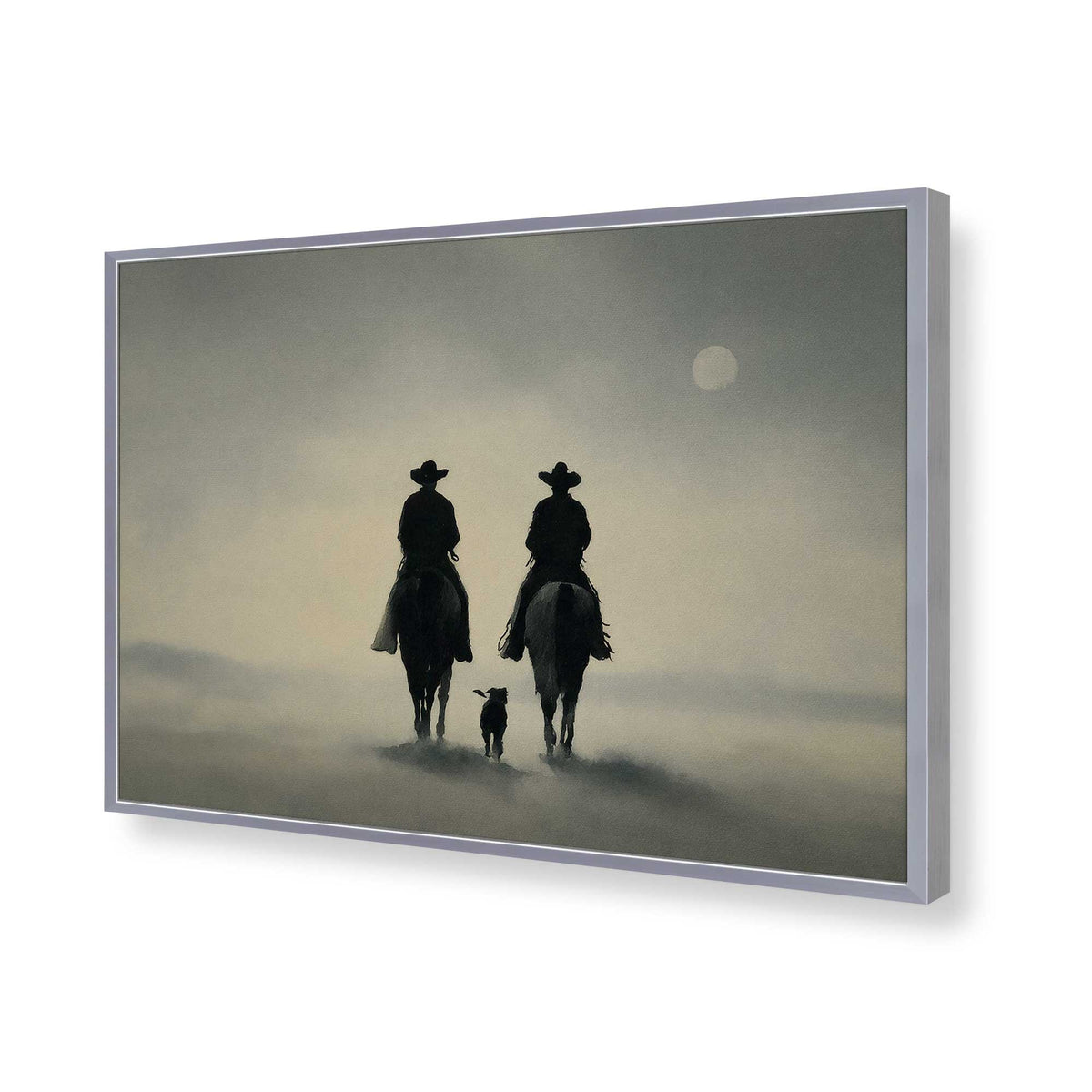 [Color:Polished Chrome], Picture of art in a Polished Chrome frame of the corner