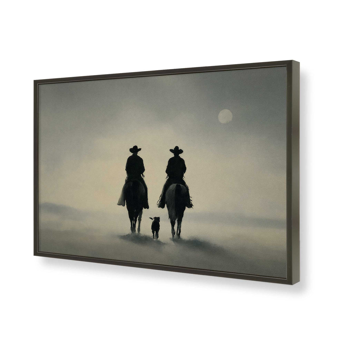 [Color:Satin Black], Picture of art in a Satin Black frame of the corner
