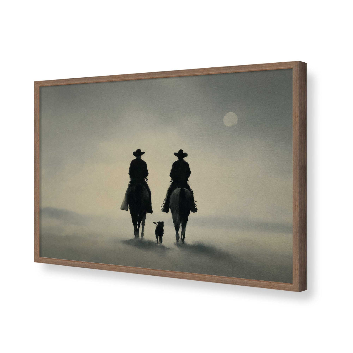 [Color:Walnut], Picture of art in a Walnut frame of the corner