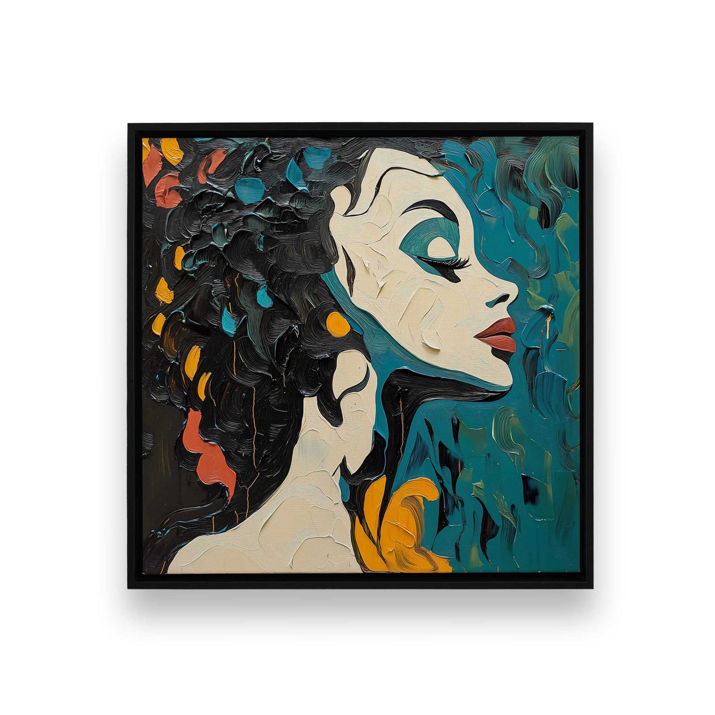 [Color:Satin Black], Picture of art in a Satin Black frame