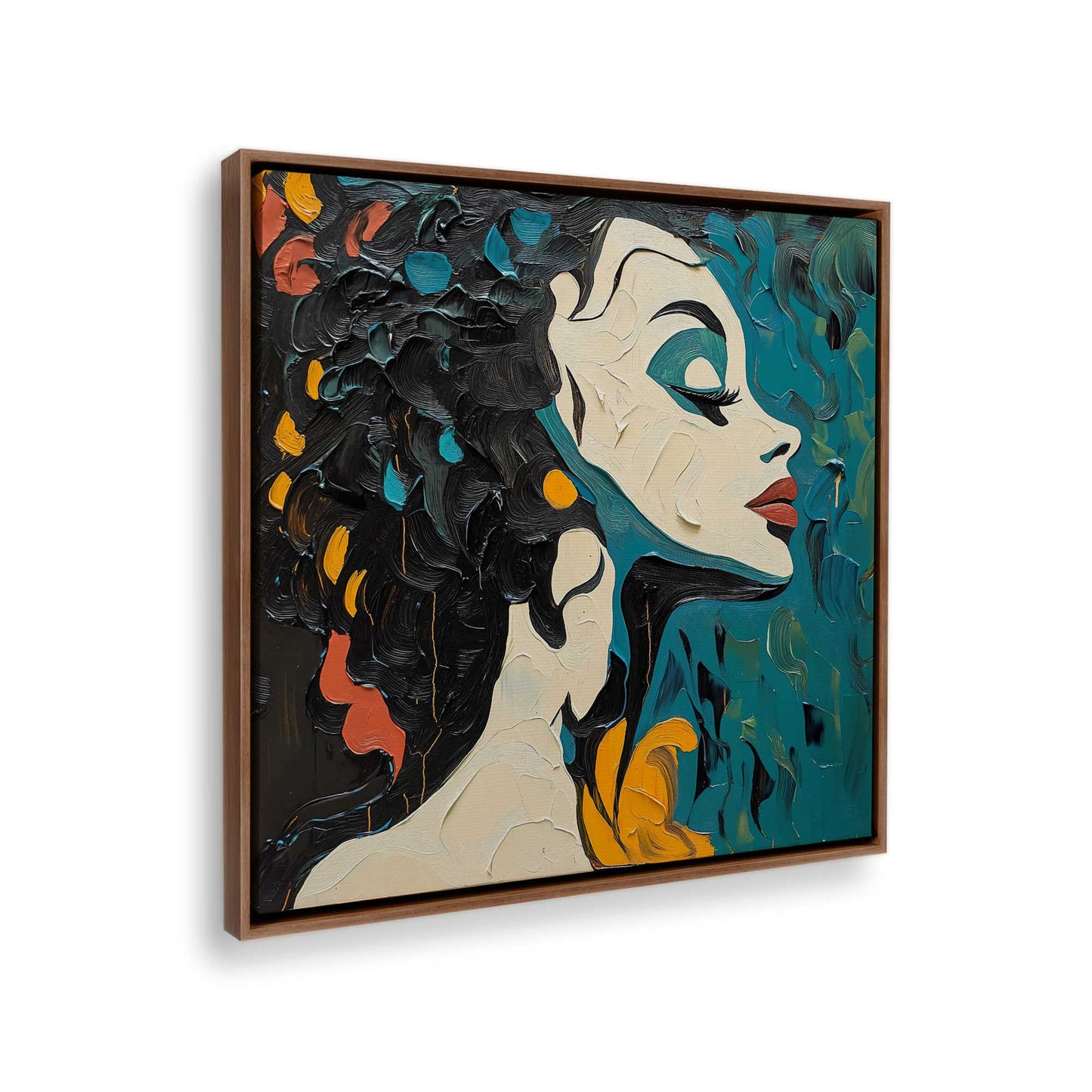 [Color:Walnut], Picture of the corner of the art