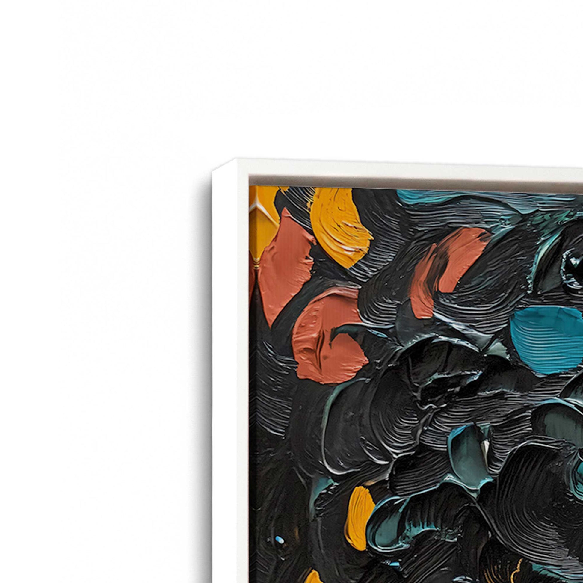 [Color:Opaque White], Picture of art in a White frame at an angle