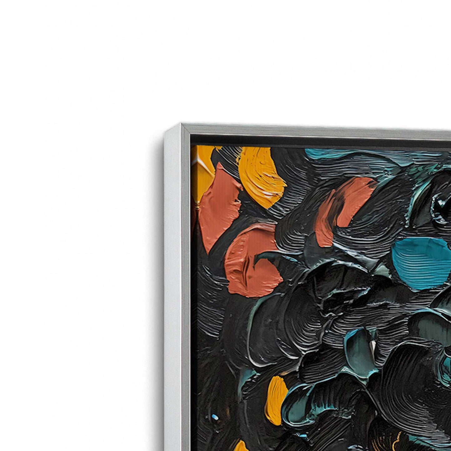 [Color:Polished Chrome], Picture of art in a Polished Chrome frame at an angle