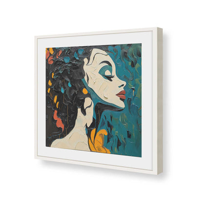 [Color:Opaque White], Picture of art in a Opaque White frame of the corner