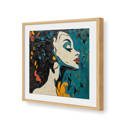 [Color:American Maple], Picture of art in a American Maple frame of the corner