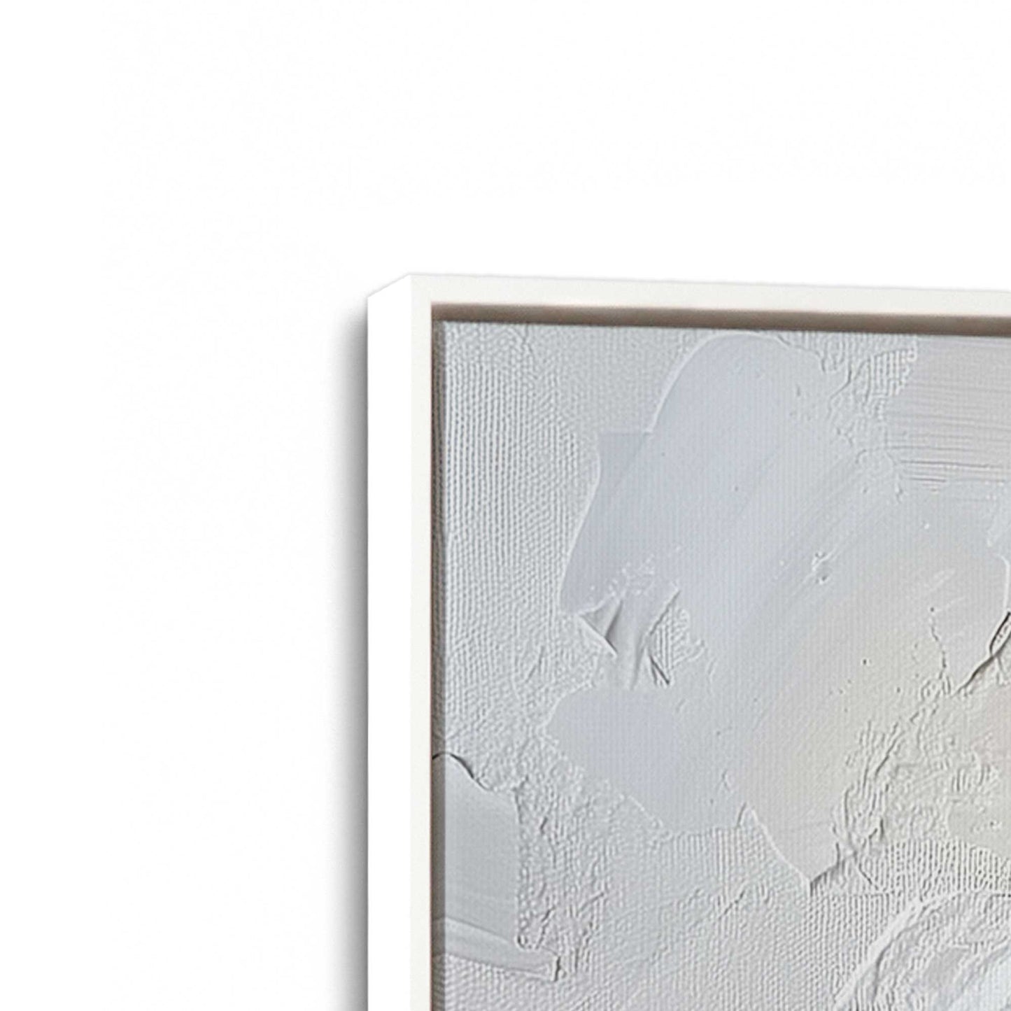 [Color:Opaque White], Picture of art in a White frame at an angle