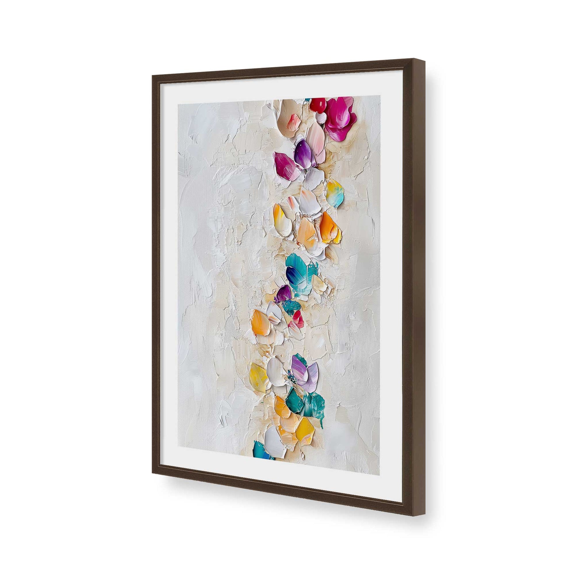 [Color:Brown], Picture of art in a Brown frame of the corner