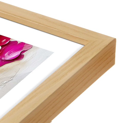 [Color:American Maple], Picture of art in a American Maple frame at an angle