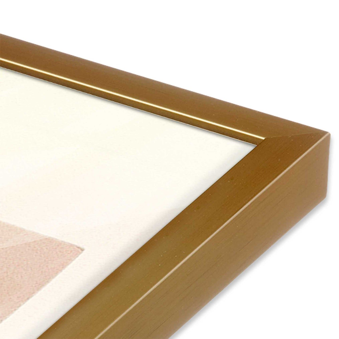 [Color:Polished Gold], Picture of art in a Polished Gold frame at an angle