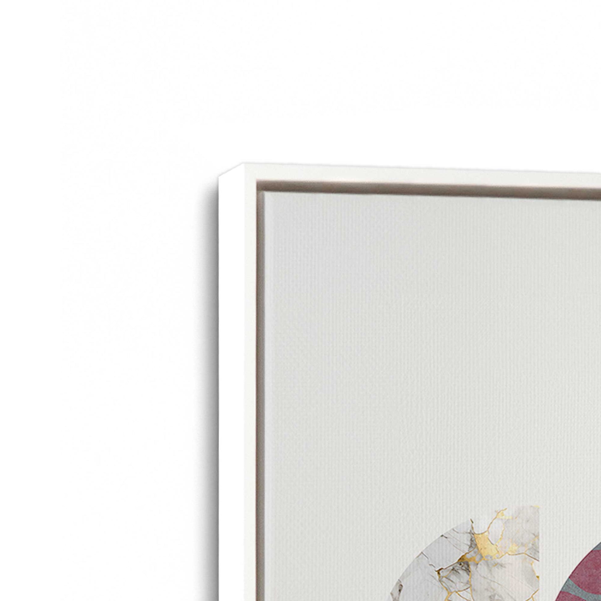 [Color:Opaque White], Picture of art in a White frame at an angle