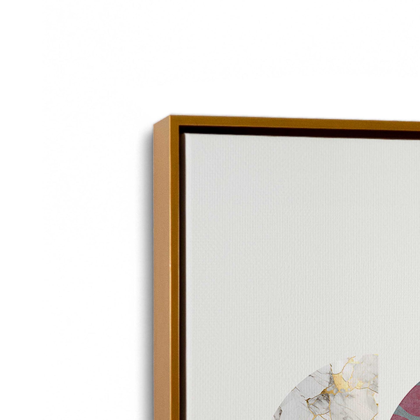 [Color:Polished Gold], Picture of art in a Polished Gold frame at an angle