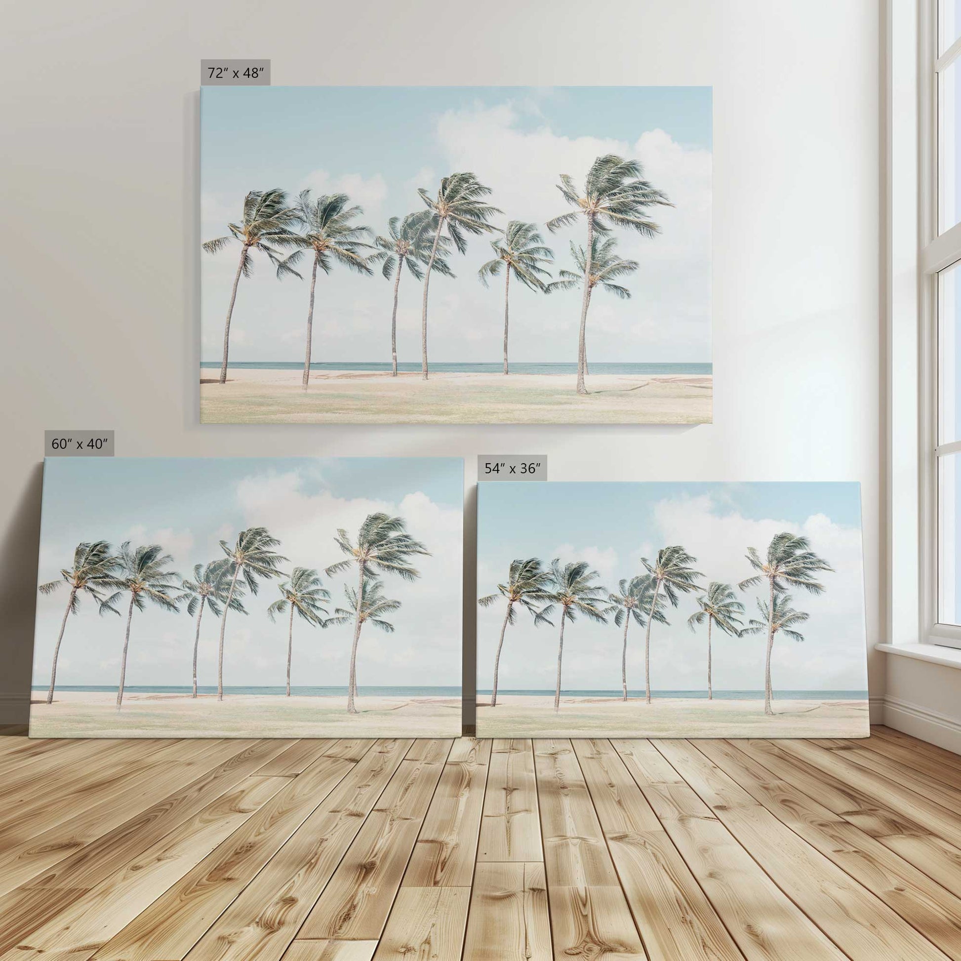 [Color:Stretched Canvas], Image showing the size comparisons