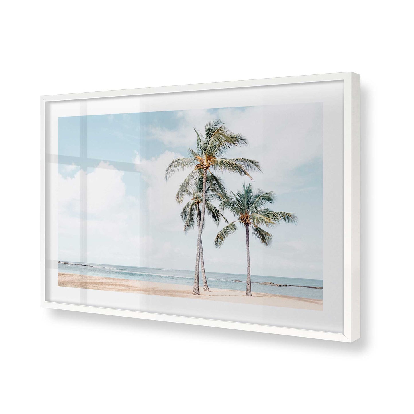 [Color:Opaque White], Picture of art in a Opaque White frame of the corner