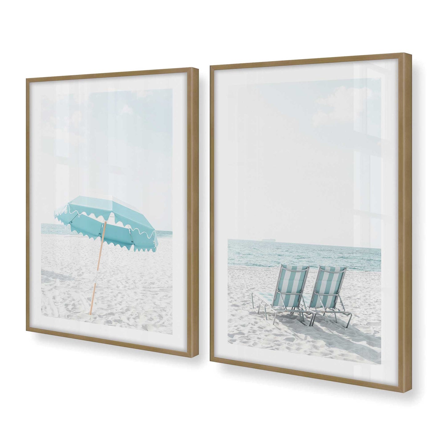 [Color:Brushed Gold], Picture of art in a Brushed Gold frame at an angle