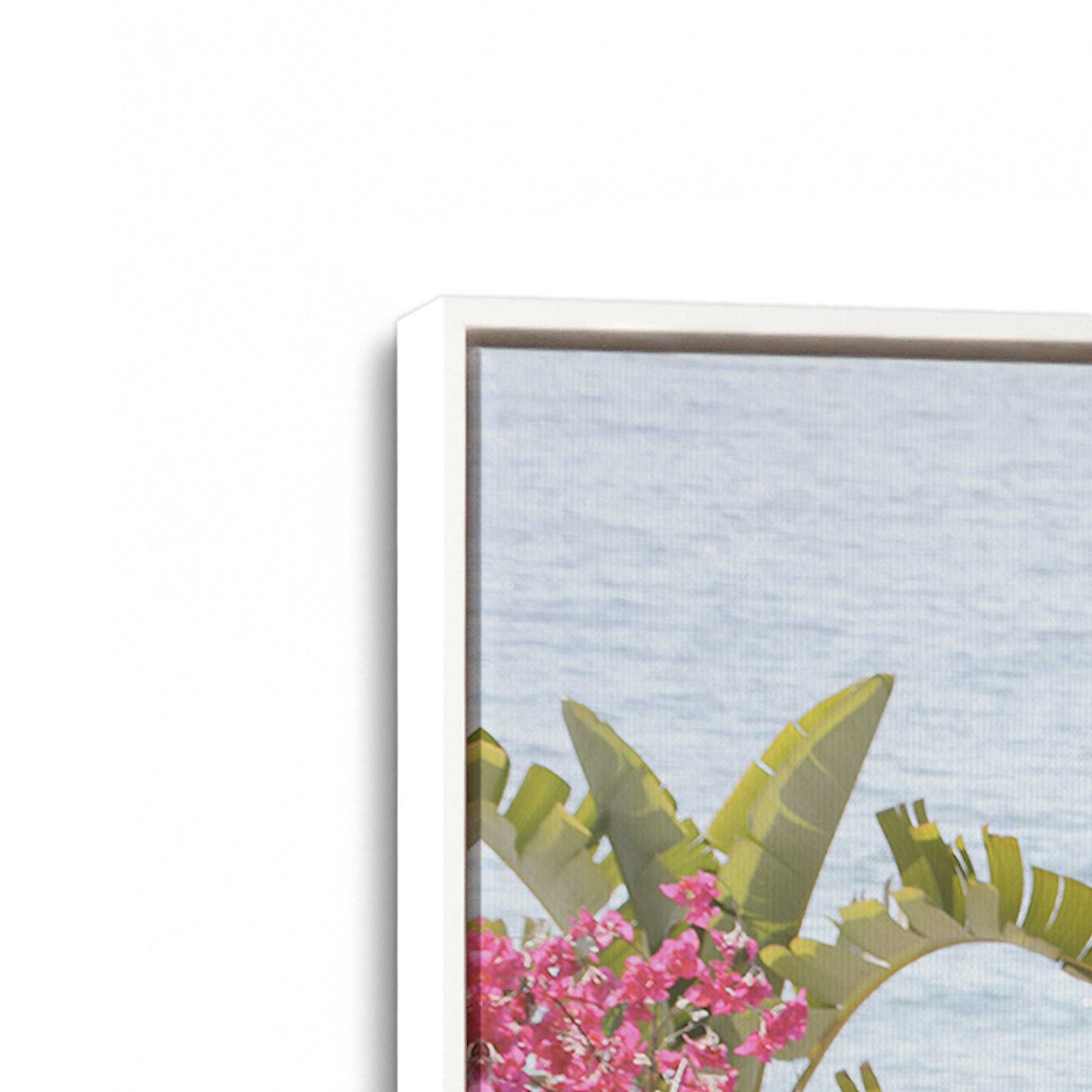 [Color:Opaque White], Picture of art in a White frame at an angle