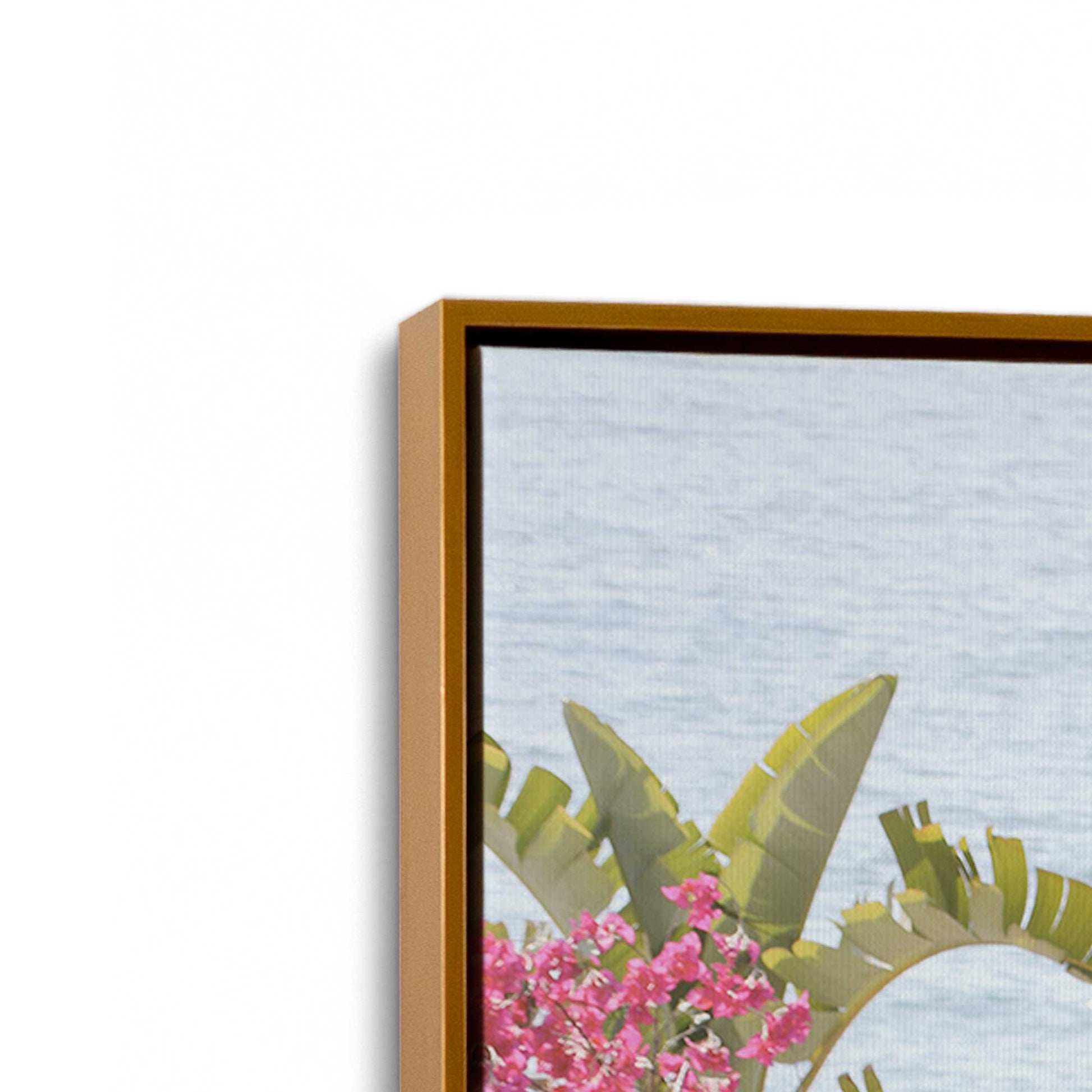 [Color:Polished Gold], Picture of art in a Polished Gold frame at an angle