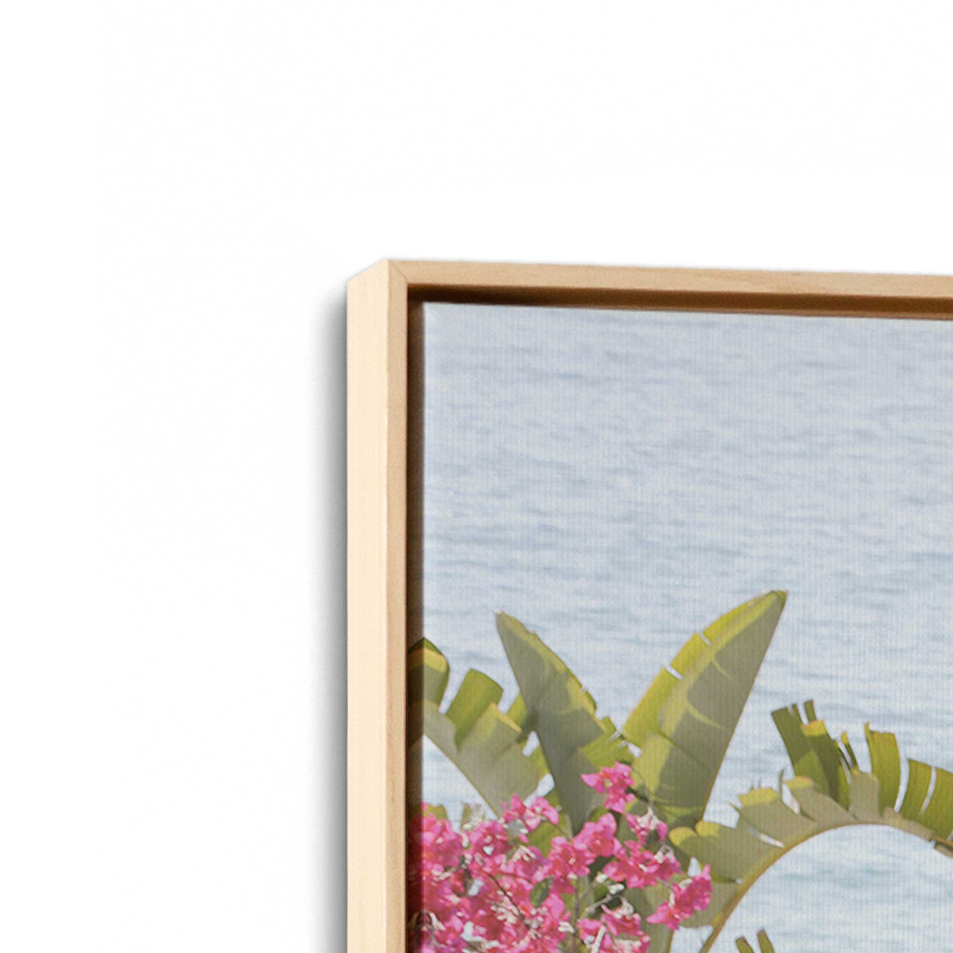 [Color:American Maple], Picture of art in a American Maple frame at an angle
