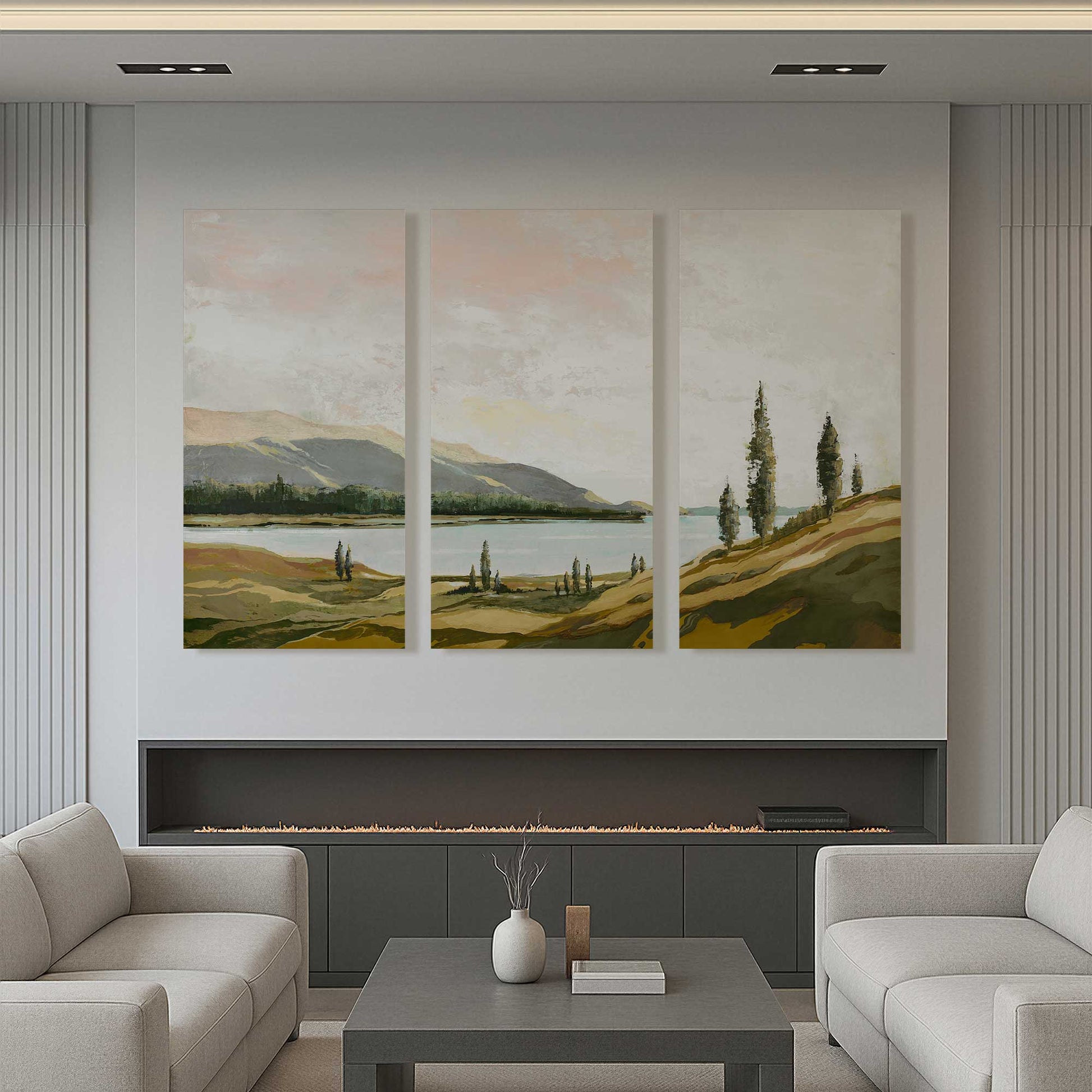 [Color:Stretched Canvas], Picture of art in a room