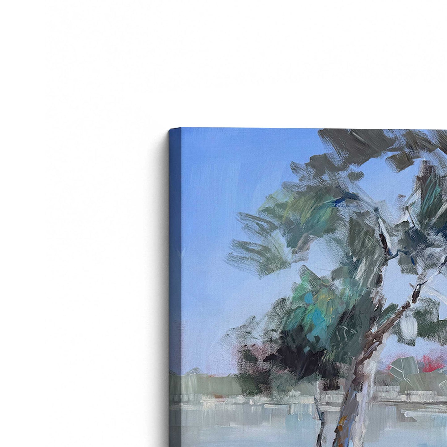 [Color:Stretched Canvas], Picture of the corner of the art