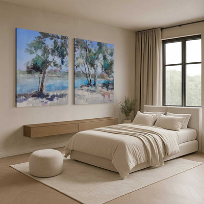 [Color:Stretched Canvas], Picture of art in a room