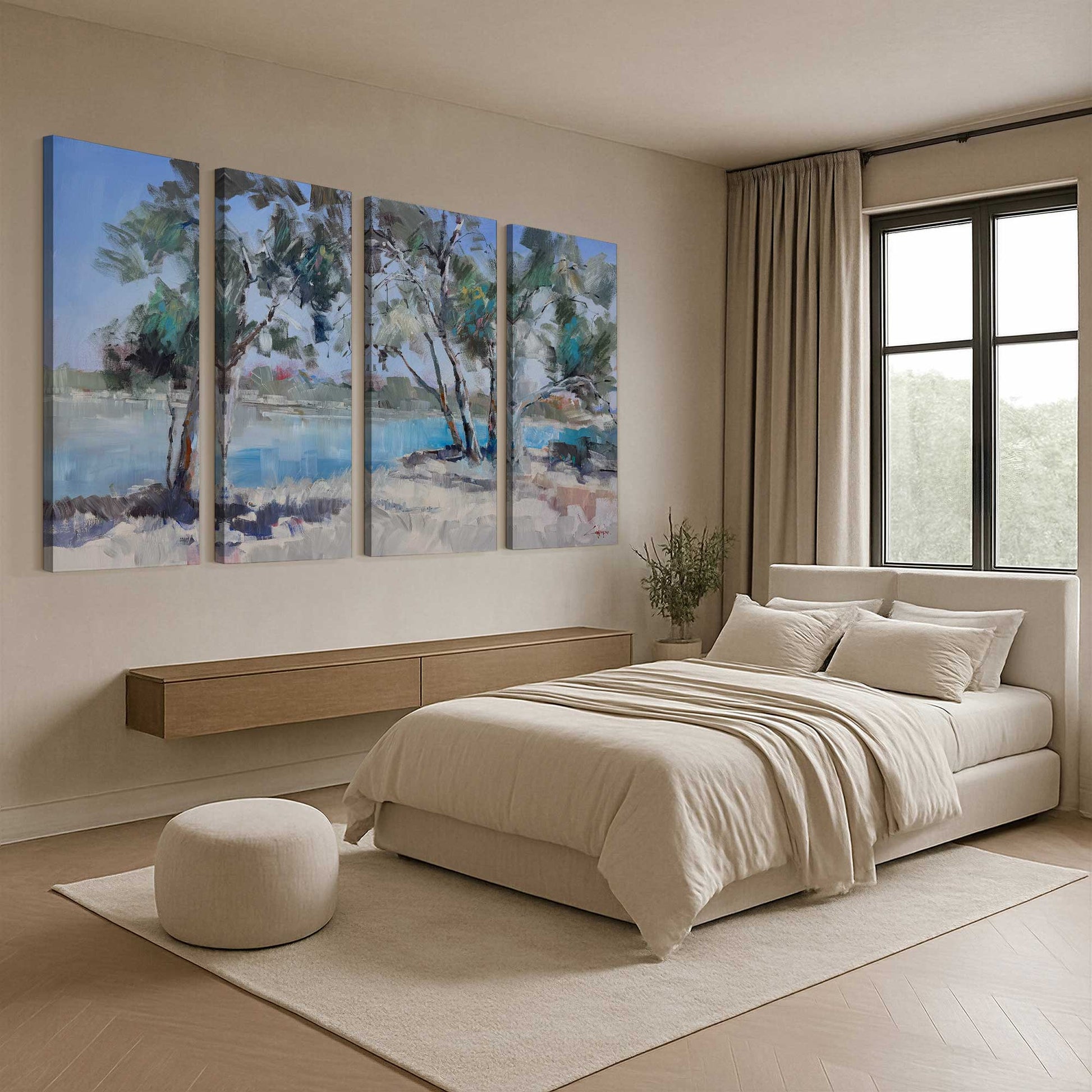 [Color:Stretched Canvas], Picture of art in a room
