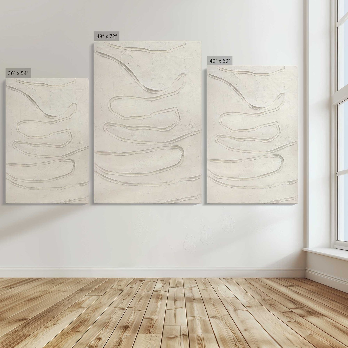 [Color:Stretched Canvas], Image showing the size comparisons