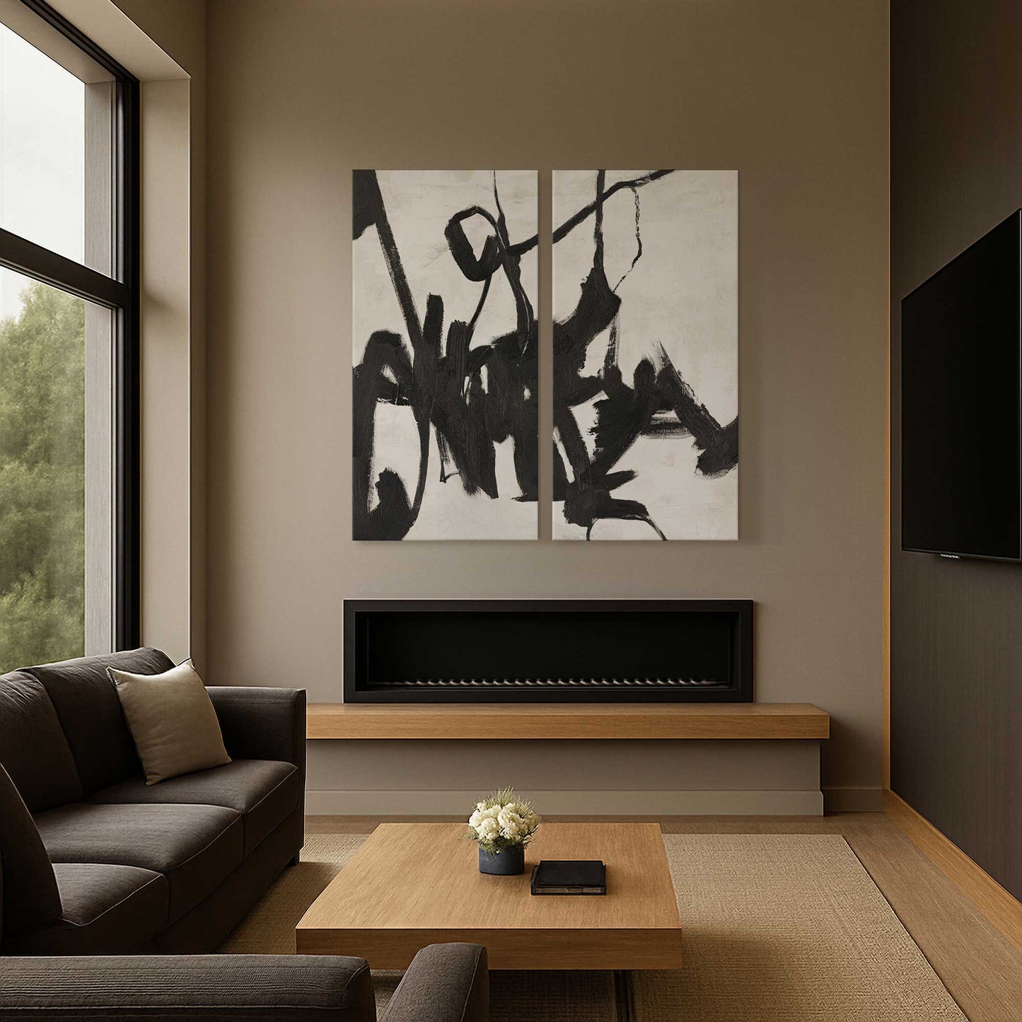 [Color:Stretched Canvas], Picture of art in a room