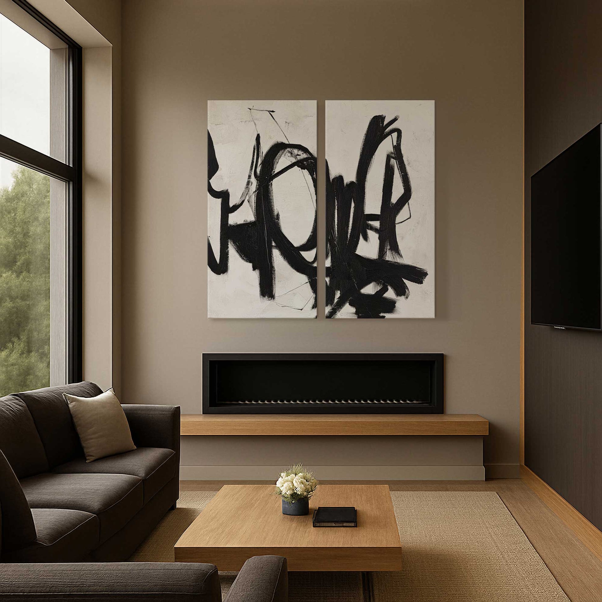 [Color:Stretched Canvas], Picture of art in a room